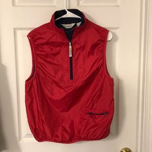 LL BEAN Red/Navy blue light vest